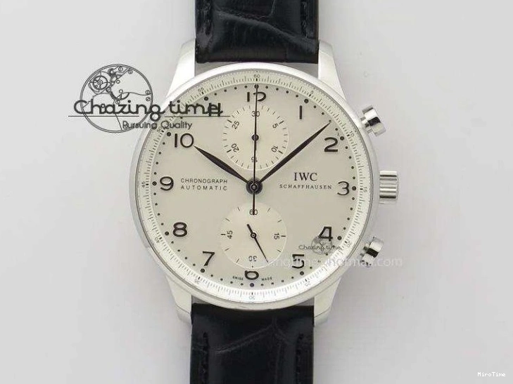 MIROTIME 0410 Portuguese Chrono IW371432 “Laureus” ZF 1:1 Best Edition On Black Leather Strap A79350 (Slim Movement) WaterResistant 7262